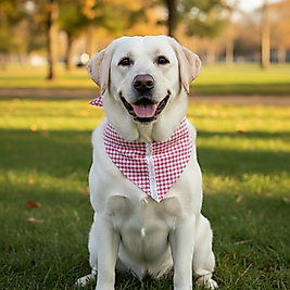 Tatlı Pembe Kareler – Pembe Kareli Dantelli Pet Yaka | FEDD’s Pet Style