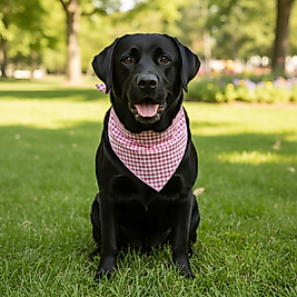 Tatlı Pembe Kareler 2 – Pembe Kareli Dantelli Pet Yaka | FEDD’s Pet Style