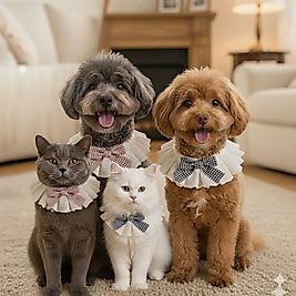 Mini Kareli Dokunuş – FEDD’s Pet Style El Yapımı Fisto Yaka